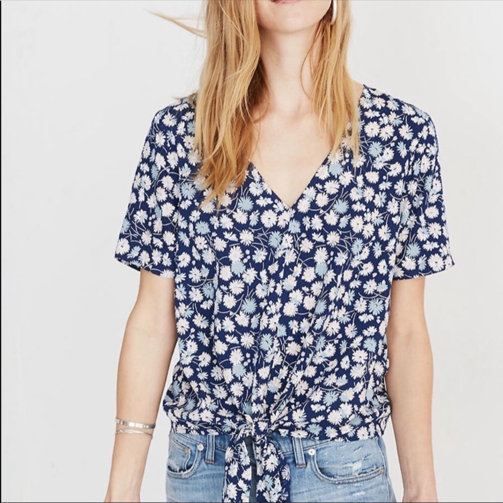 NEW Madewell Tie-Front Top